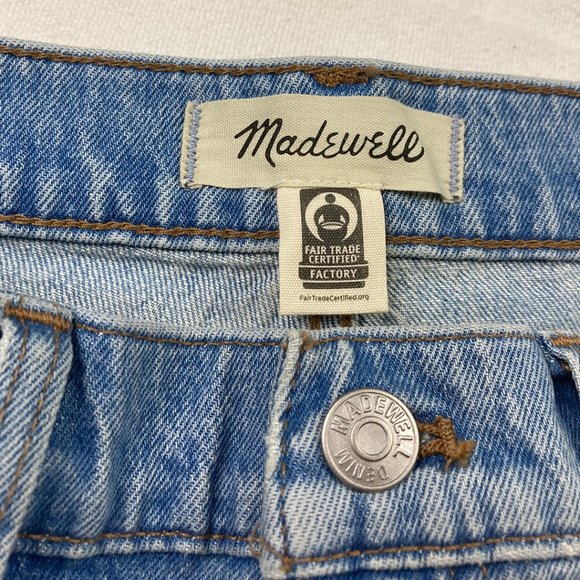 NWT Madewell Distressed Superwide-Leg Jeans Light Wash ND543 High-Rise Cropped - Picture 3 of 16